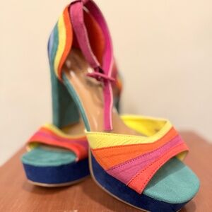 Unique, vintage, wild, disco inspired platform